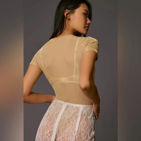 Anthropologie | Second Skin by RD Style Rossie Bodysuit Gold Small - Picture 8 of 8